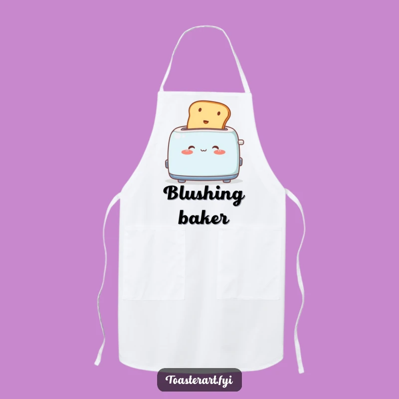 Funny Blushing Toaster Apron: Cute Toast Eruption Kitchen Wear