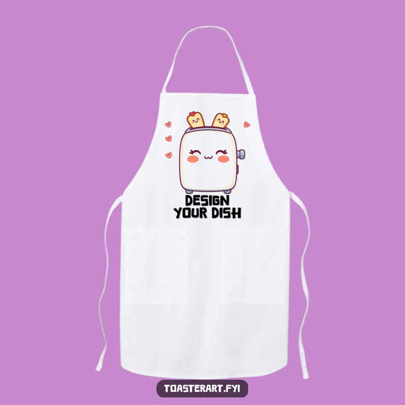 Funny Pattern Toaster Apron: Chef Artist, Culinary Funny Gift