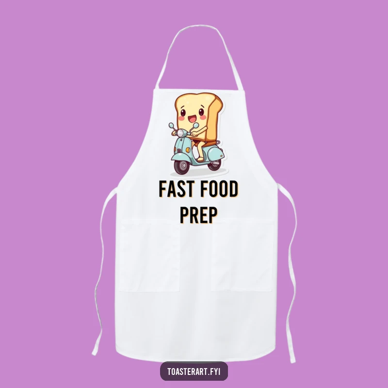 Funny Toast Scooter Rider Apron - Cook with Speedy Smiles!