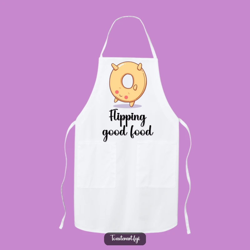 Funny Bagel Somersault Apron: Cook with Energy, Perfect Chef's Humorous Gift