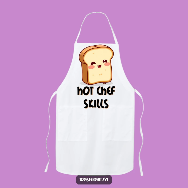 Funny Blushing Bread Apron - Kitchen Character Attire for Comical Cooks