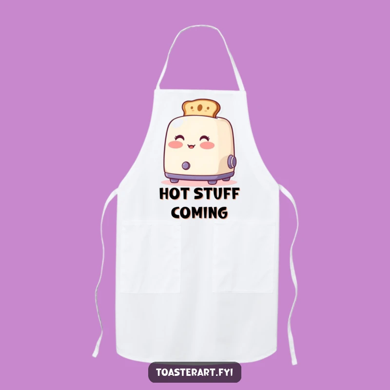 Funny Blushing Toaster Chef Apron - Artistic Toast Kitchen Fun Gift