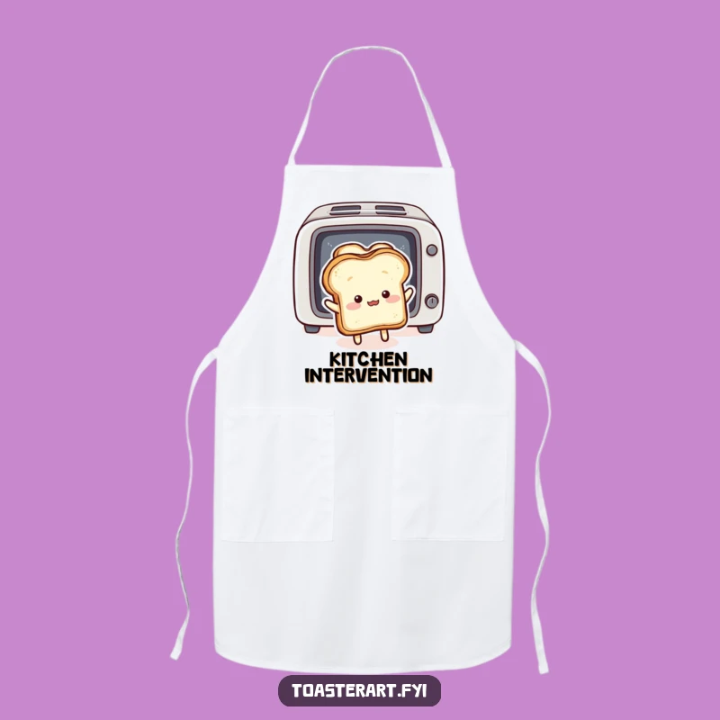 Funny Bread Savior Apron: Comical Toast Intervention Kitchen Wear