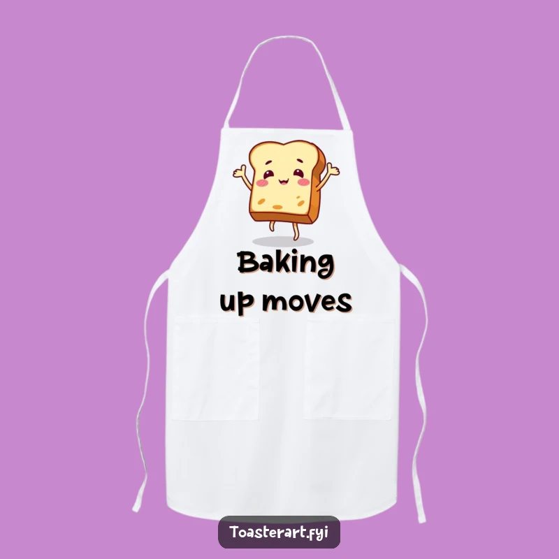 Funny Dancing Toast Chef Apron - Cook with Energetic Flair