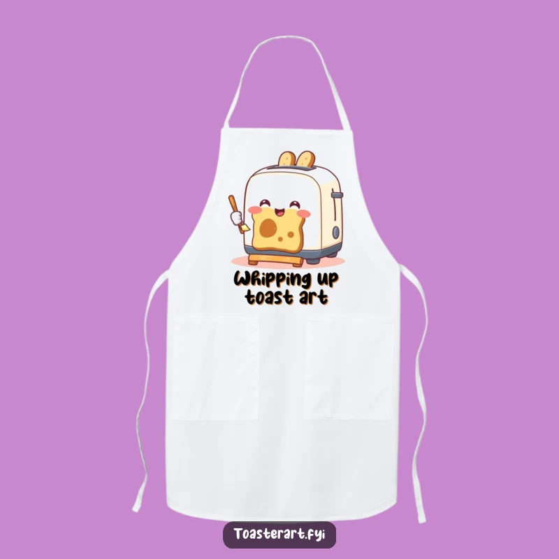 Funny Toaster Painting Toast Apron: Cook with a Smile, Perfect Chef's Humorous Gift