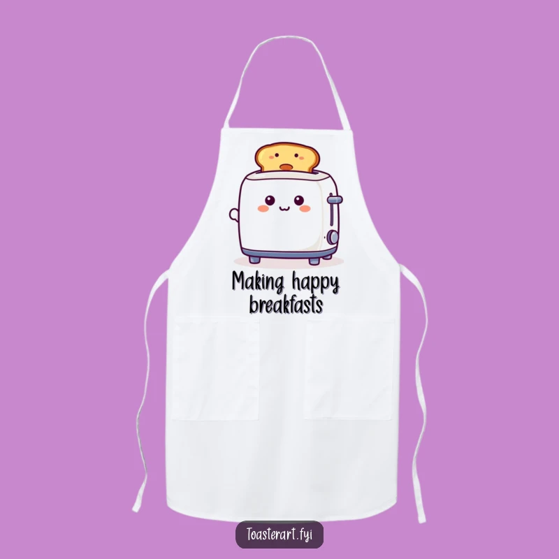 Funny Toaster Smiley Toast Apron - Cook with a Smile Using This Playful Character