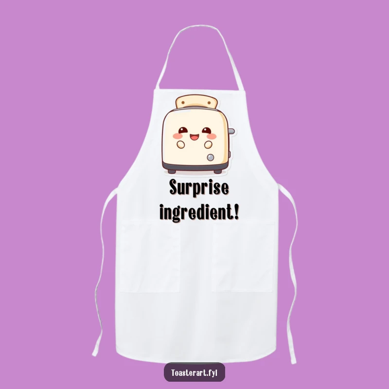 Funny Laughing Toaster Apron - Cook Up Laughs with This Hilarious Peeking Character