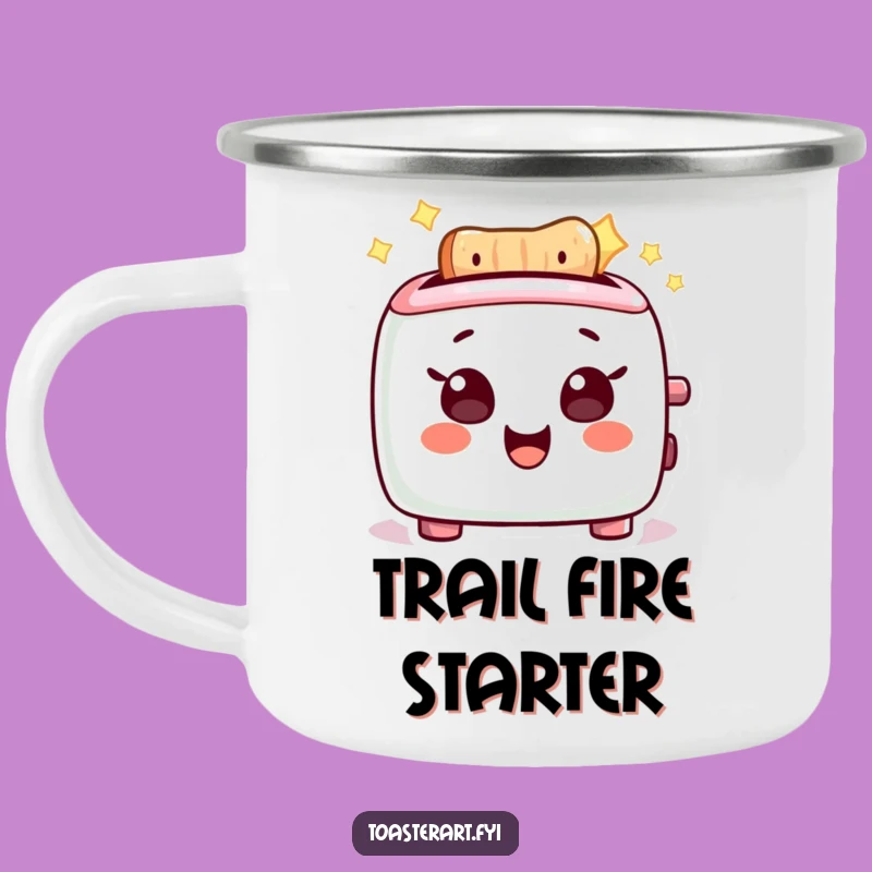 Adventure Funny Glowing Toaster Camping Mug: Delighted Character, Outdoor Funny Gift