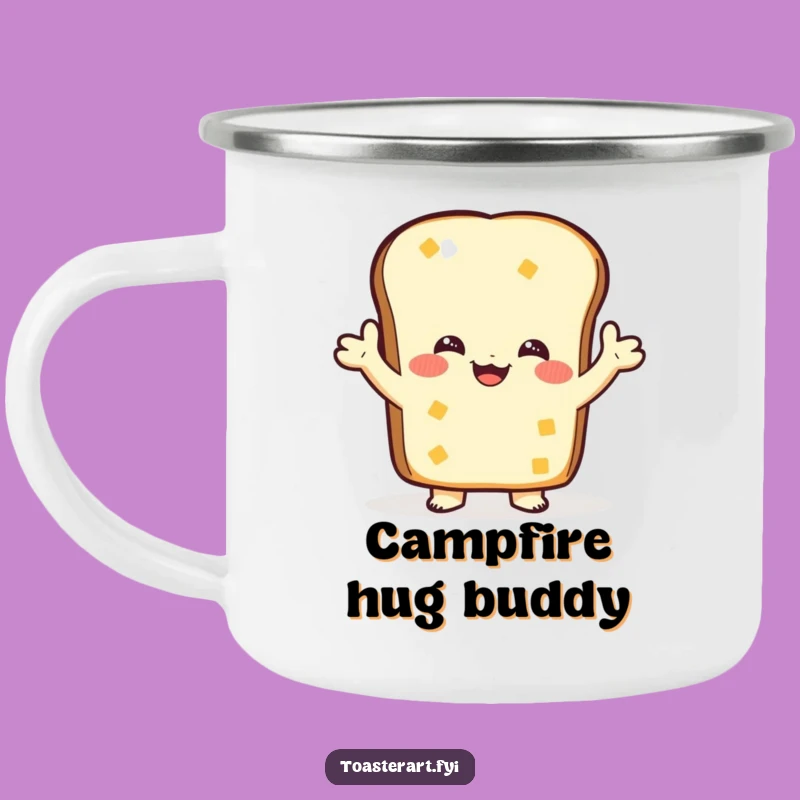 Adventure Funny Toast Hug Camping Mug: Embrace Outdoors, Rustic Funny Gift