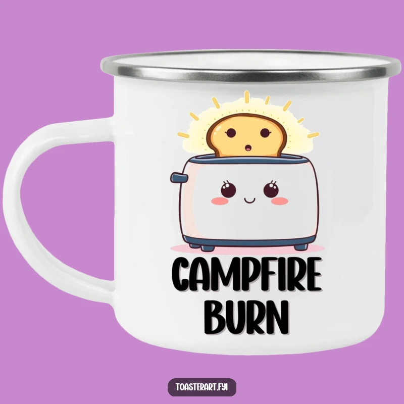 Funny Happy Toaster Aura Camping Mug: Glow with Your Morning Brew!
