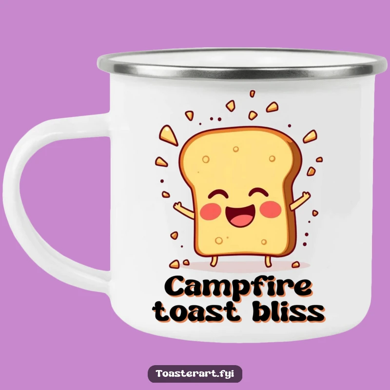Funny Toast Camping Mug - Enjoy Coffee and Giggles Outdoors Gift