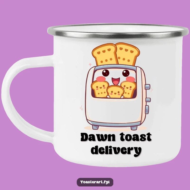 Funny Toaster Campfire Mug - Adventure with Breakfast Humor