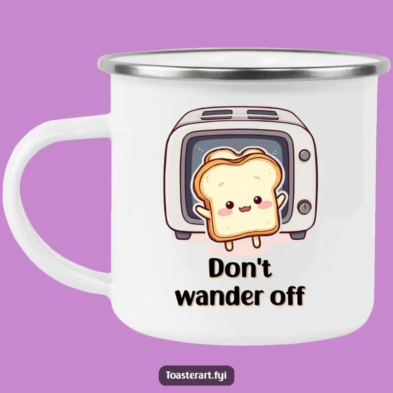 Funny Bread Savior Camping Mug: Comical Toast Intervention Camp Cup