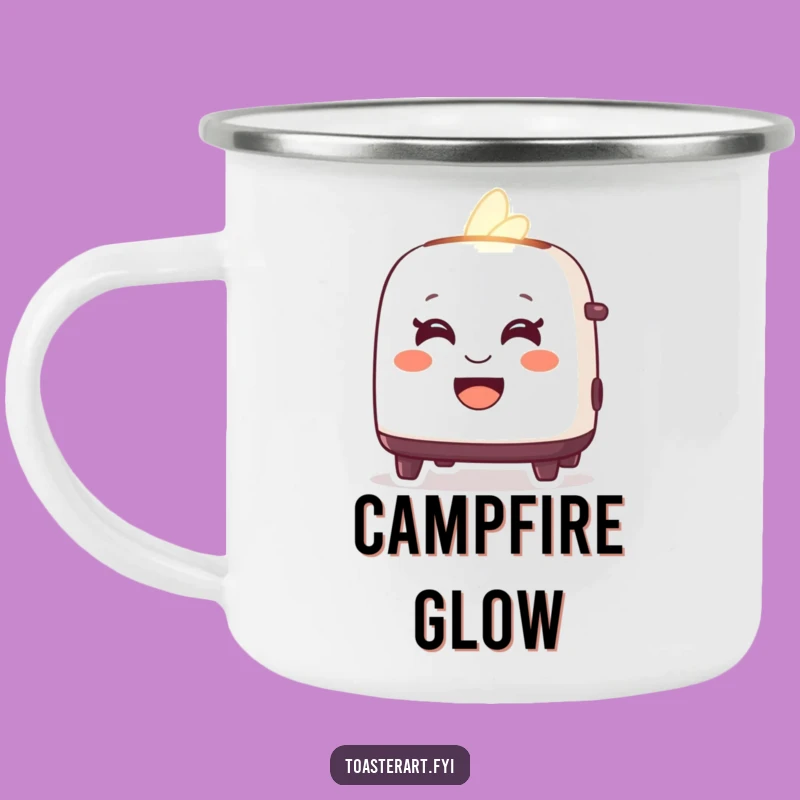 Funny Toaster Glow Camping Mug: Friendly Character for Warm Adventures