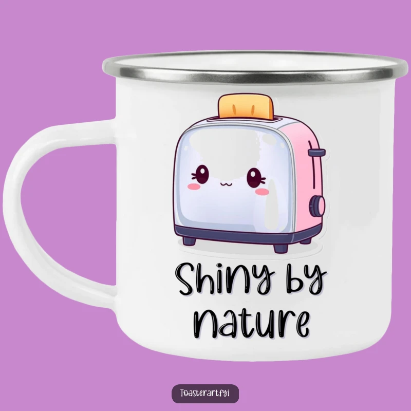 Funny Toaster Reflection Camping Mug: Adventures with Hilarious Shine