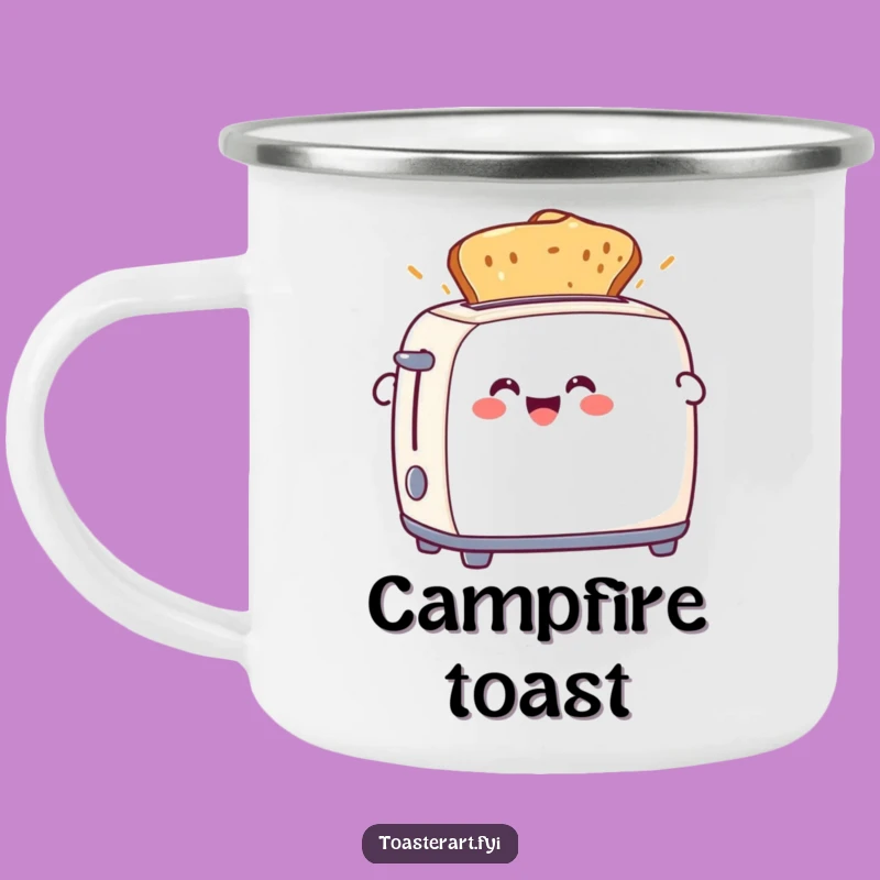 Funny Toaster Toast Camping Mug - Durable Character for Humorous Outdoor Breakfasts