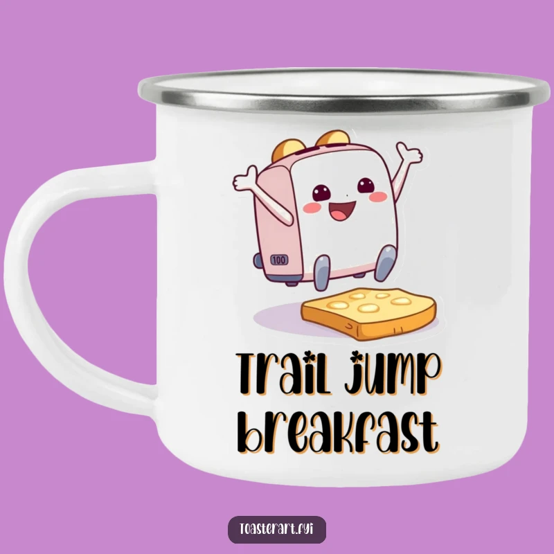 Funny Toaster Joy Camping Mug: Leaping Camp Buddy, Perfect Humorous Gift