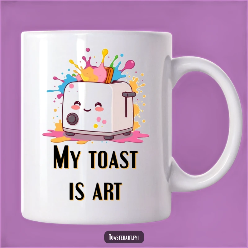 Funny Art Toaster Mug: Add a Splash of Color to Your Day!