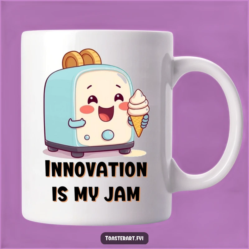 Funny Ice Cream Baking Toaster Mug: Hilarious Kitchen Mishap Gift!