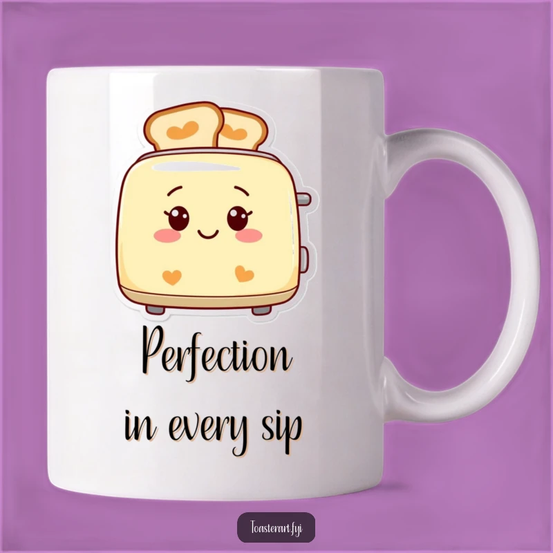Funny Smiling Toaster Mug - Perfect Toast Pattern Gift