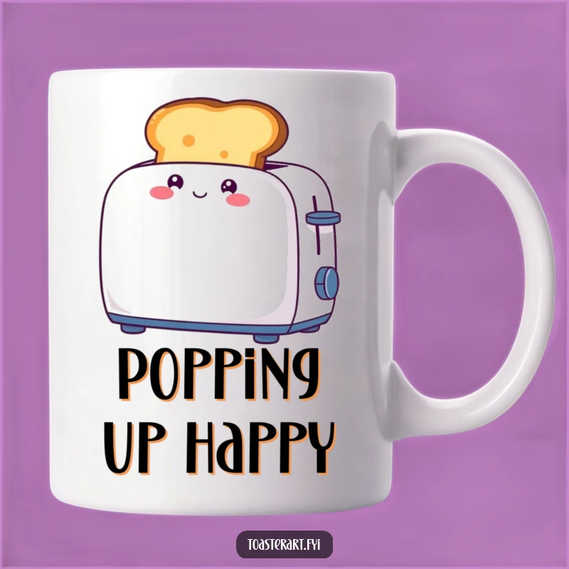 Funny Toast Pop Mug: Giggling Character Gift for Breakfast Lovers