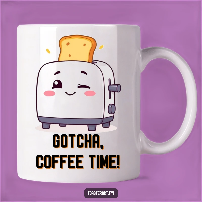Funny Winking Toaster Mug: Mischievous Breakfast Humor for Coffee Lovers