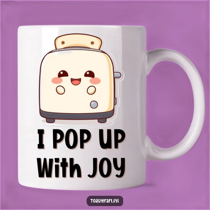 Funny Laughing Toaster Mug - Hilarious Character Sneaking Out for Your Coffee