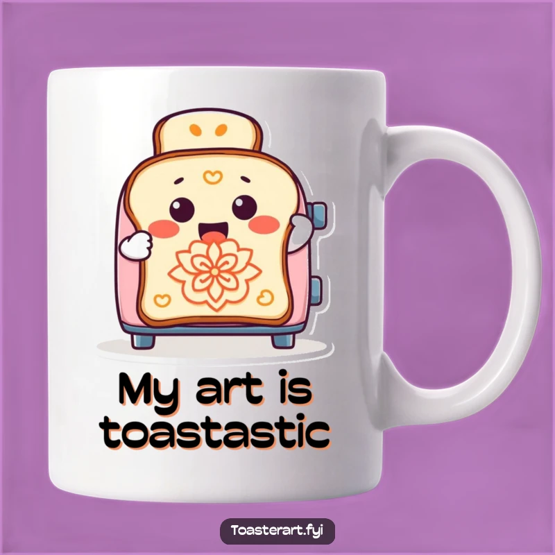 Funny Toaster Toast Art Mug: Hilarious Kitchen Gift for Toast Lovers