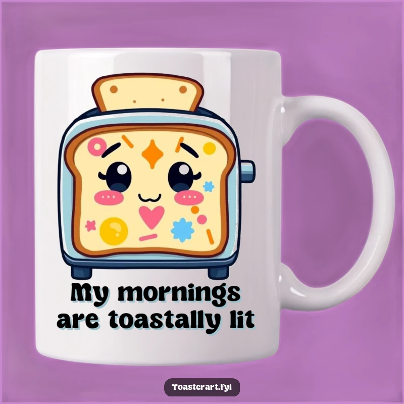 Funny Toaster Toast Art Mug: A Playful Character Making Colorful Toast, Perfect Gift!