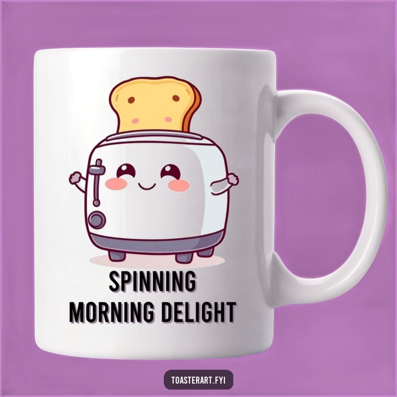 Funny Spinning Toaster Mug: Playful Toast Design, Perfect Humorous Gift