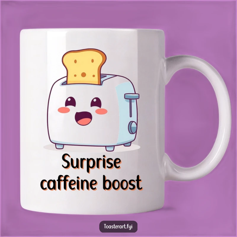 Funny Surprised Toaster Toast Mug: Hilarious Breakfast Character