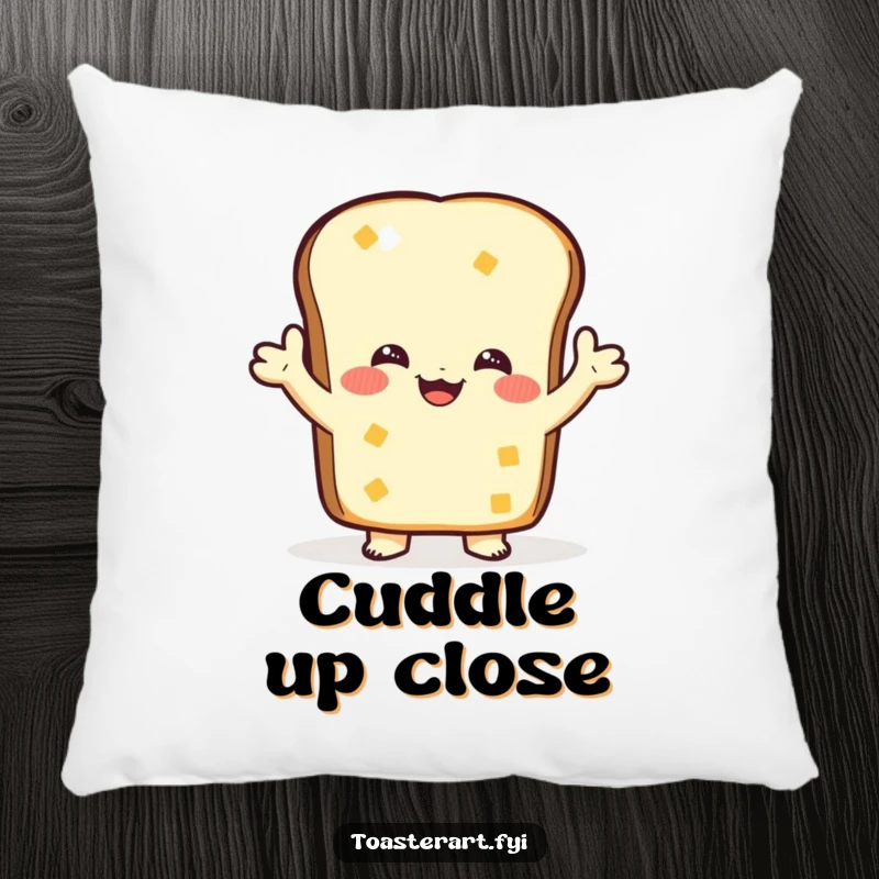 Funny Pillow: A toast character provides a soft, warm embrace, adding comfort and love to any room.