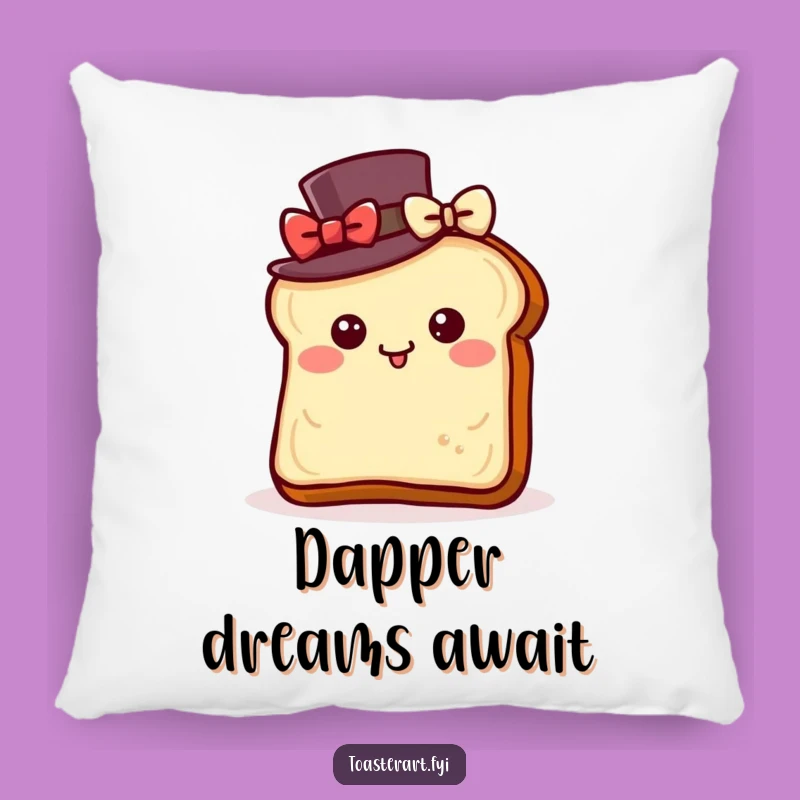 Funny Dapper Toast Pillow: Comfy Classy Toast Pillow Funny Gift