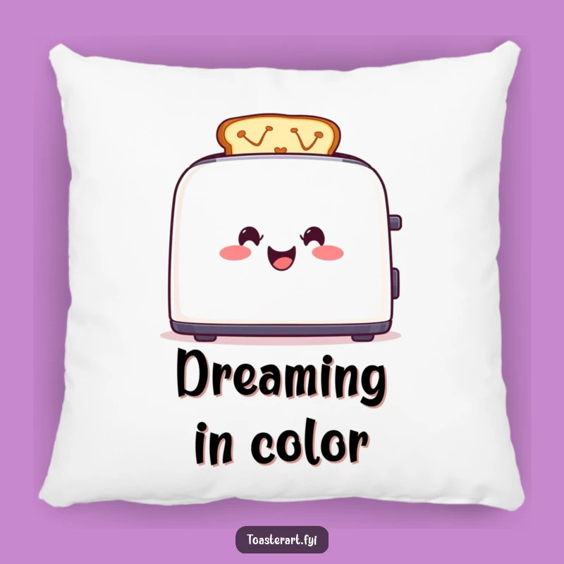 Funny Toaster Art Pillow: Soft Comfort with Colorful Cartoon Creations