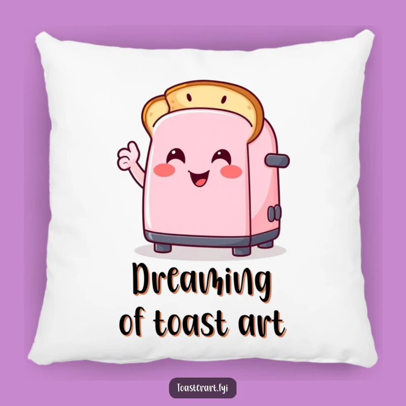 Funny Toaster Pillow: Comfy Toast Art Cushion Funny Gift
