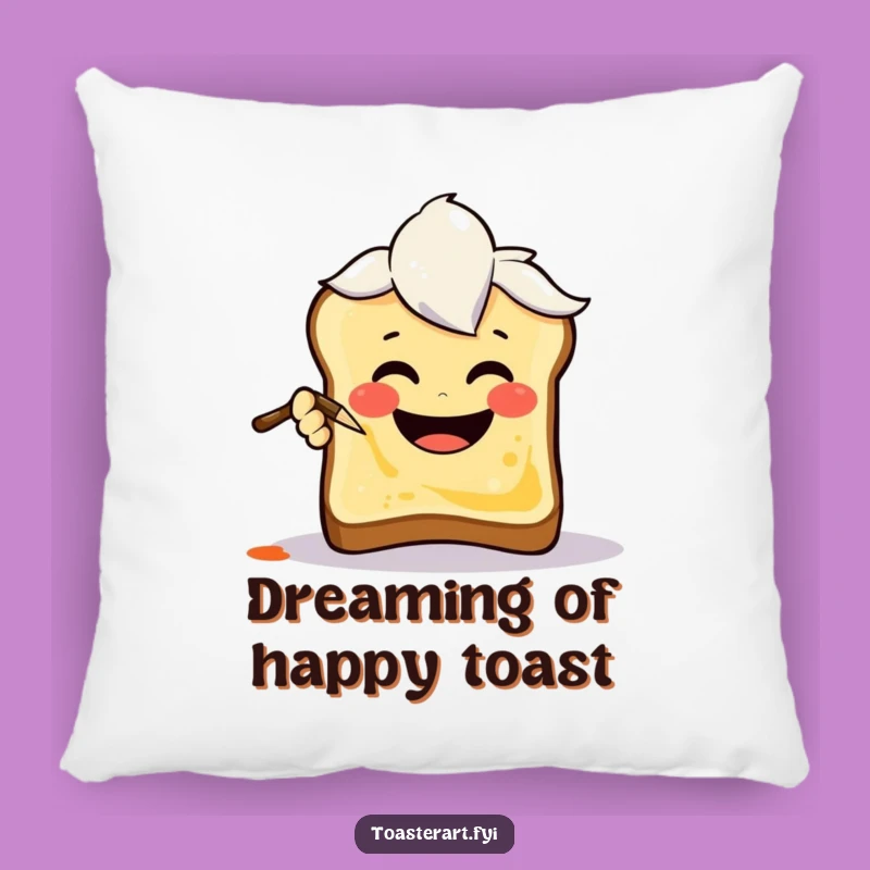 Funny Art Brush Art Pillow: Cozy Comfort, Hilarious Decor Gift!