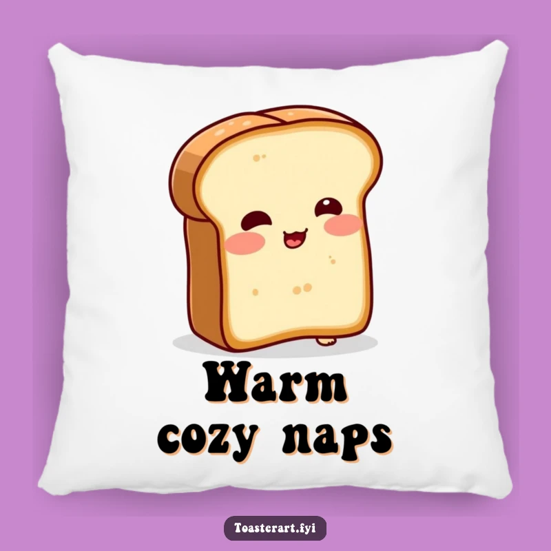 Funny Blushing Bread Pillow - Cozy Character Cushion for Comical Comfort