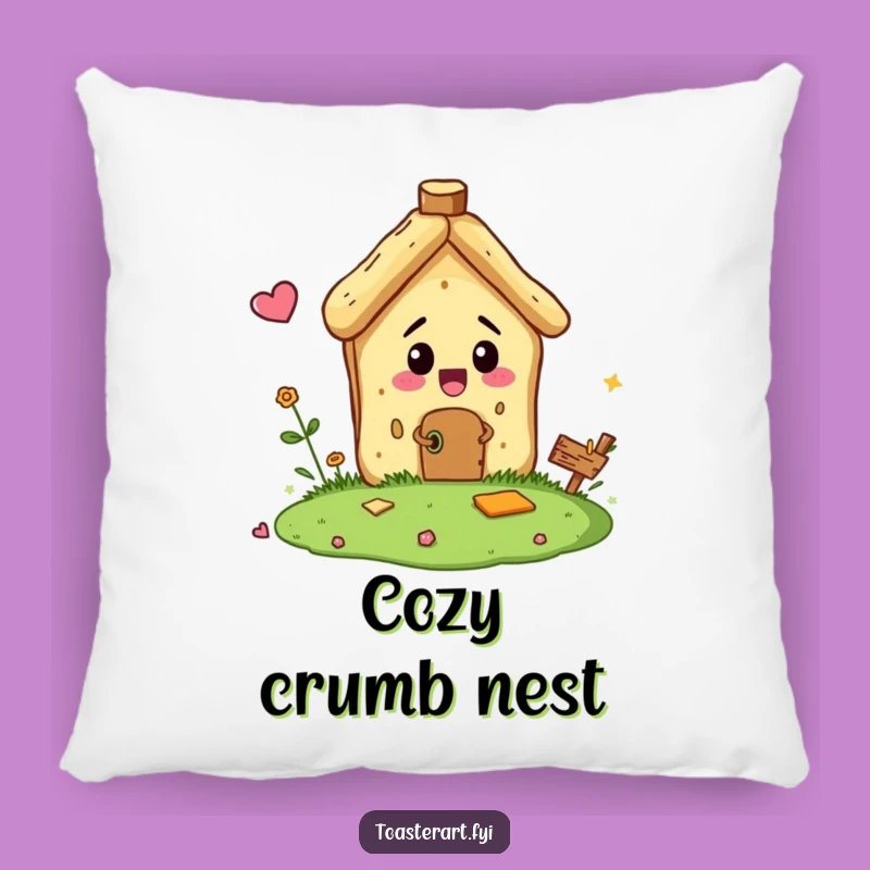 Funny Bread Crumb Builder Pillow - Comfy Construction Cushion!