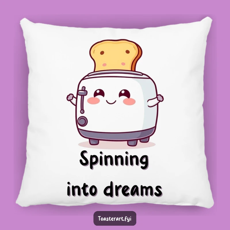 Funny Spinning Toaster Pillow: Cozy Playful Accent, Perfect Humorous Gift