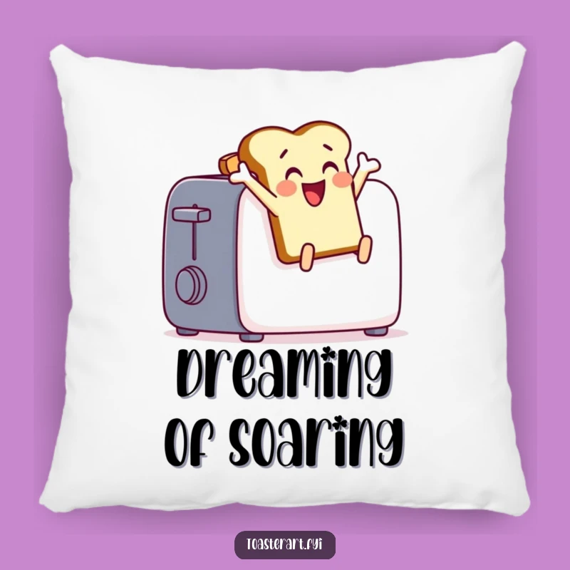 Funny Toast Leap Pillow: Cozy Comfort & Hilarious Accent for Your Sofa