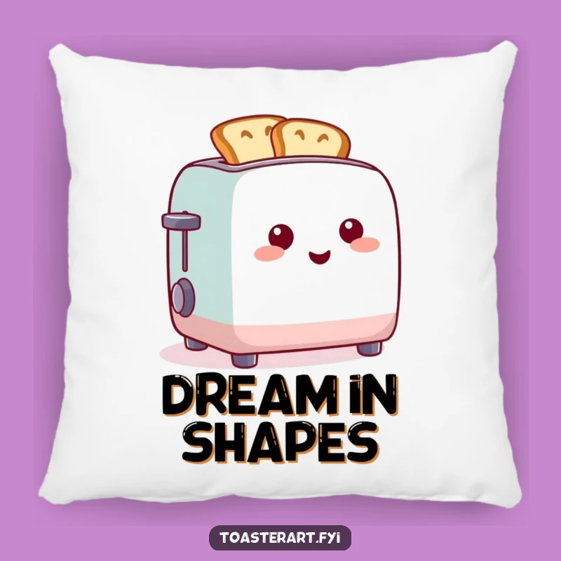 Funny Toaster Toast Shapes Pillow: Snuggle Up with Breakfast Art!