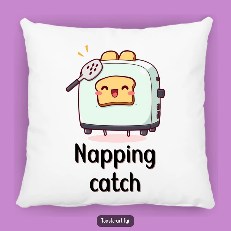 Funny Spatula Toaster Pillow - Cozy Toast Catching Cushion, Comfy & Comical Gift
