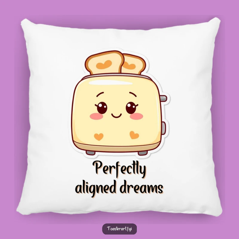 Cozy Funny Smiling Toaster Pillow - Patterned Toast Comfort Gift