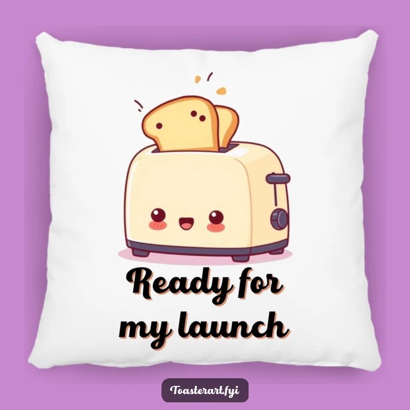 Funny Surprised Toaster Flying Toast Pillow - Comfy Gag Gift Accent