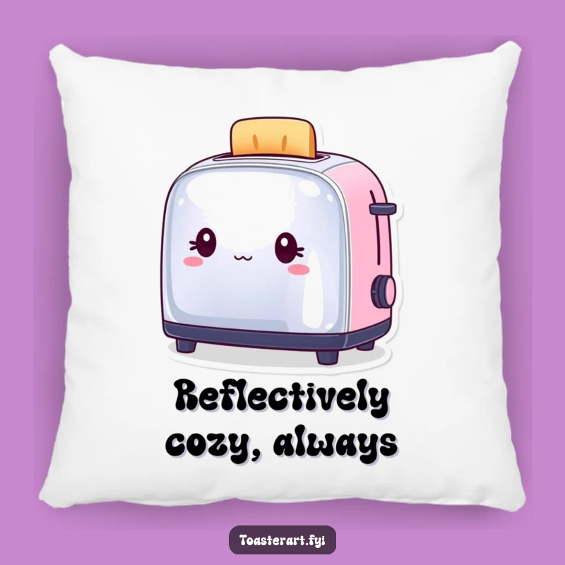 Funny Toaster Reflection Pillow: Cozy Comfort with a Hilarious Glint