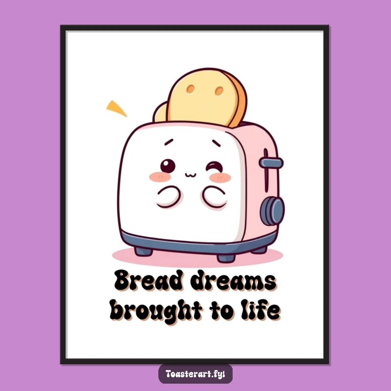 Funny Toaster Bread Digital Art - Instant Whimsy for Your Kitchen!