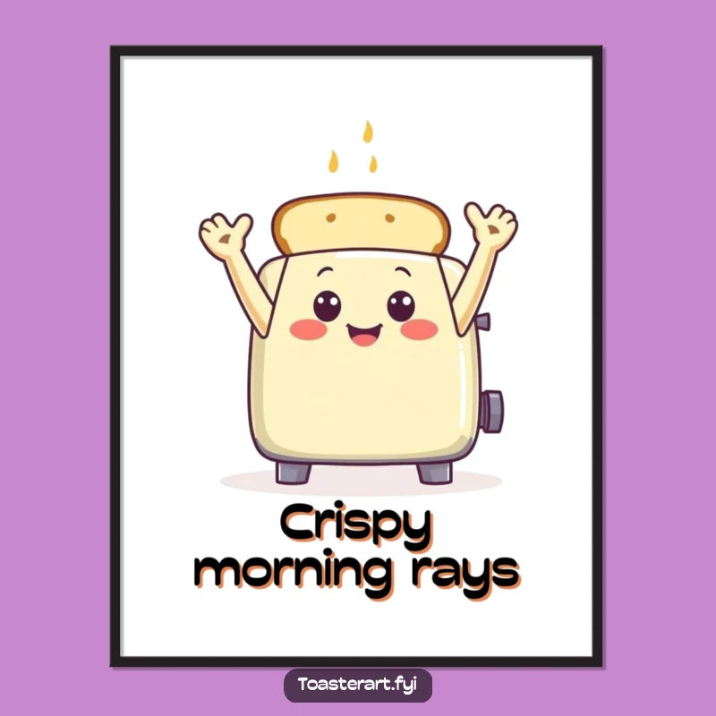 Funny Toaster Wave Digital Art: Instant Cheer & Hilarious Breakfast Decor for Walls
