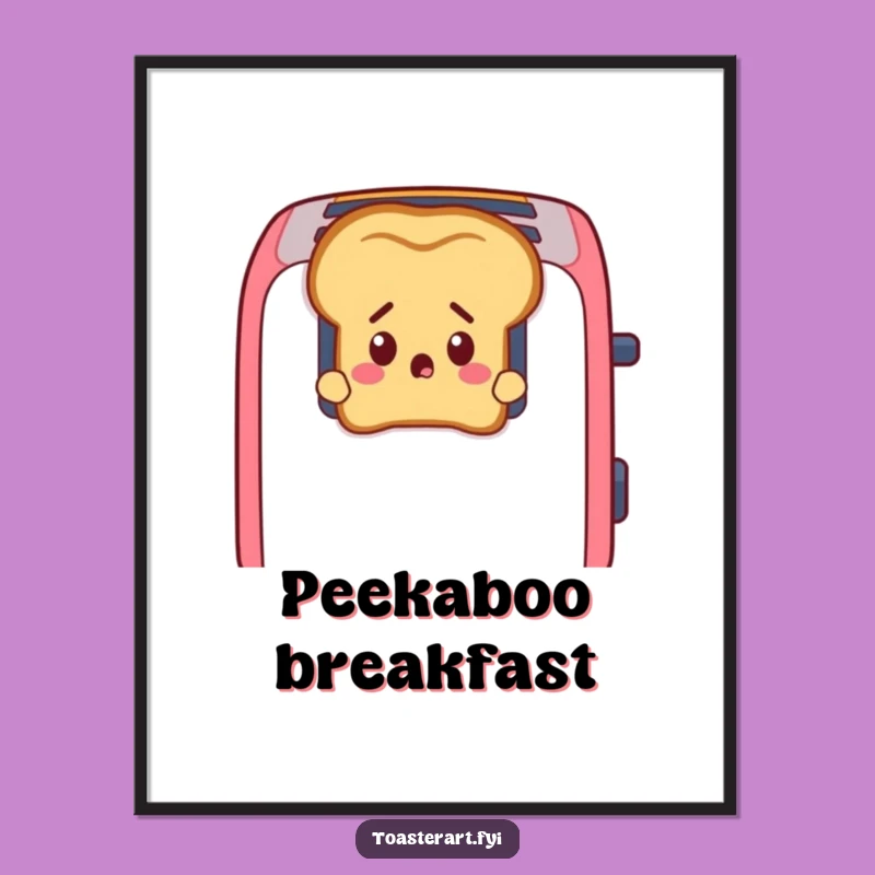 Funny Startled Toast Digital Art: Instant Cartoon Surprise for Your Walls