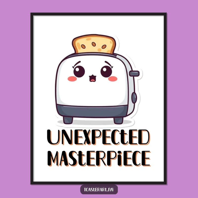 Funny Surprised Toaster Digital Art - Instant Artistic Decor for Your Creative Space
