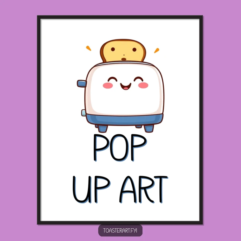 Funny Toaster Pop-Up Toast Digital Print: Instant Hilarious Breakfast Art!
